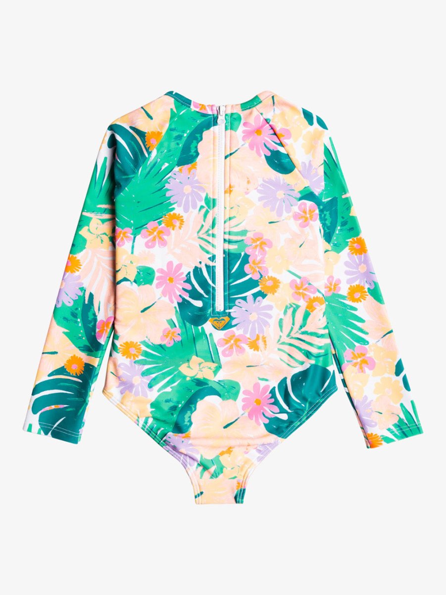 Kids Paradisiac Island Long Sleeve Rash Guard Badedragt - Børn - Mint Tropical Trails - Gumpel & Co