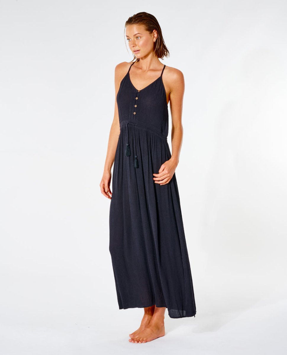 Classic Surf Maxi Dress - Dame - Black - Gumpel & Co