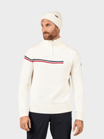 Odysseus Halfzip Merino Strik - Herre - Hvid