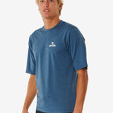 Stack UV Short Sleeve Rash Guard - Herre - Navy Marle