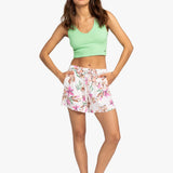 Women's Lekeitio Break Beach Shorts - Dame - Snow White Tropical