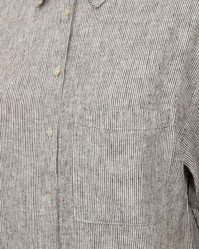 Freequent Lava Skjorte - Dame - COFFEE BEAN W. STAR OFF-WHITE