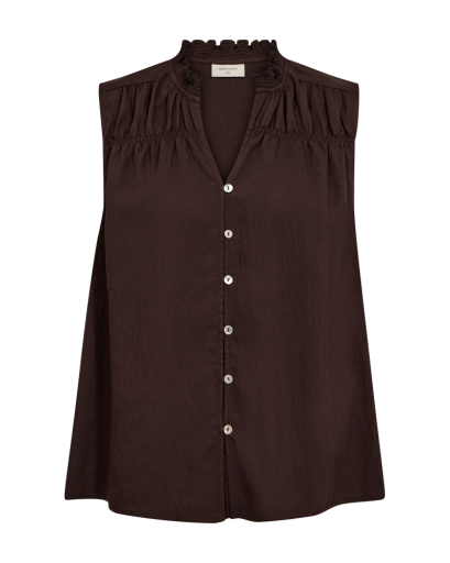 Freequent Esally Bluse - Dame - BROWN