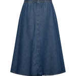 Freequent Milo Nederdel - Dame - MEDIUM BLUE DENIM