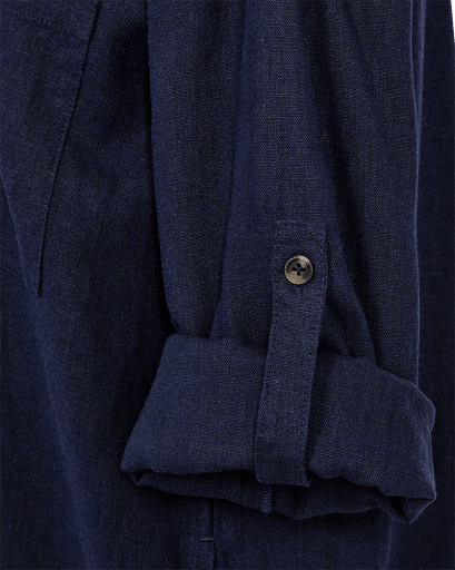 Freequent Lava Skjortekjole - Dame - NAVY BLAZER