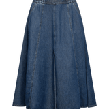 Freequent Milo Nederdel - Dame - MEDIUM BLUE DENIM