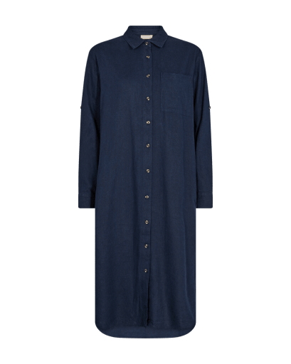 Freequent Lava Skjortekjole - Dame - NAVY BLAZER