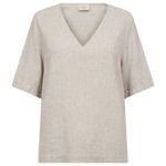 Lava Bluse - Dame - SILVER MINK W. STAR OFF - WHITE - Gumpel & Co