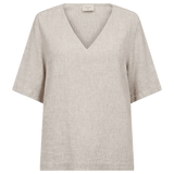 Lava Bluse - Dame - SILVER MINK W. STAR OFF - WHITE - Gumpel & Co