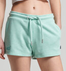 Superdry - Women's Vintage Logo Jersey shorts i økologisk bomuld | Dame | Minted Marl