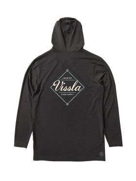 Vissla - Men's Twisted Eco Hooded Long Sleeve Lycra/UV trøje | Herre | Black Heather