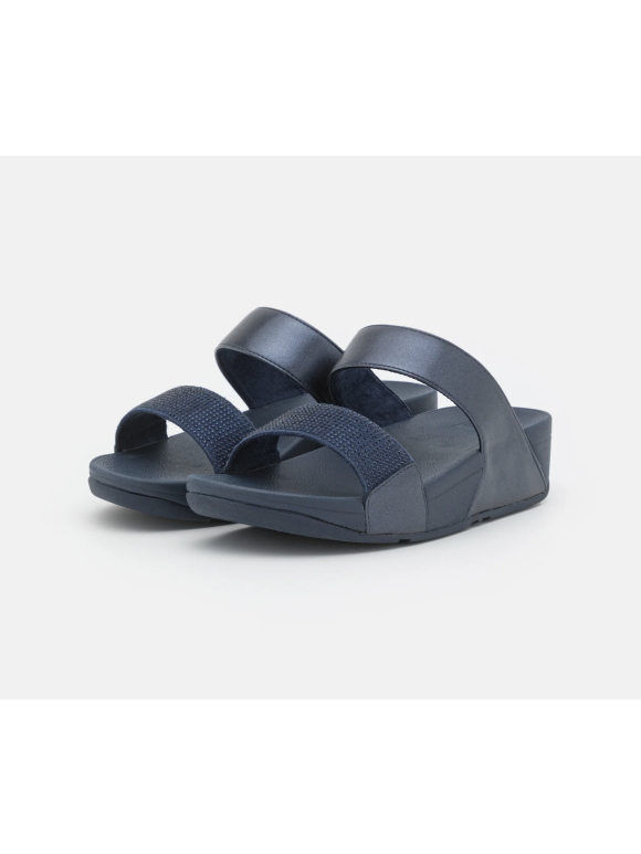 FitFlop LULU SLIDES GLITTER - Midnight Navy