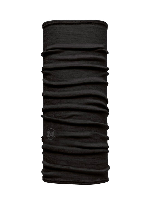 Buff - Junior Lightweight Merino-uld Halsedisse - Børn - Solid Black