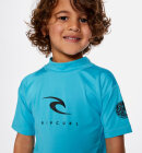 Rip Curl - Kids Corps Short Sleeve Rash UPF 50+ UV T-shirt - Børn (1-8 år) - Blue