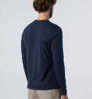 North Sails - Men's Long-sleeved T-shirt with logo patch - Herre - Navy