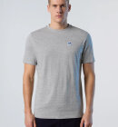 North Sails - Men's T-shirt With Patch - Herre - Grey Melange