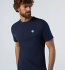 North Sails - Men's T-shirt With Patch - Herre - Navy