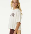 Rip Curl - Women's Run Swim Surf Crop Short Sleeve T-shirt - Dame - Bone