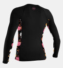 O'Neill - Women's Print Langærmet UPF 50+ Rash Guard - Dame - Black/Blue mech