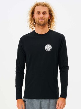 Rip Curl - Men's Icons Of Surf Long Sleeve UPF 50+ UV T-shirt - Herre - Black