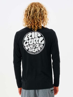 Rip Curl - Men's Icons Of Surf Long Sleeve UPF 50+ UV T-shirt - Herre - Black
