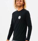 Rip Curl - Men's Icons Of Surf Long Sleeve UPF 50+ UV T-shirt - Herre - Black