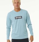 Rip Curl - Men's Icons Of Surf Long Sleeve UPF 50+ UV T-shirt - Herre - Dusty Blue