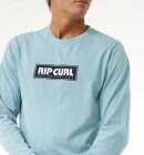 Rip Curl - Men's Icons Of Surf Long Sleeve UPF 50+ UV T-shirt - Herre - Dusty Blue