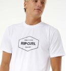 Rip Curl - Men's Stapler UPF 50+ Short Sleeve UV T-shirt - Herre - White