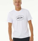 Rip Curl - Men's Stapler UPF 50+ Short Sleeve UV T-shirt - Herre - White