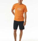 Rip Curl - Men's Stapler UPF 50+ Short Sleeve UV T-shirt - Herre - Mandarin Red