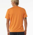 Rip Curl - Men's Stapler UPF 50+ Short Sleeve UV T-shirt - Herre - Mandarin Red