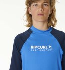 Rip Curl - Junior Shock UPF 50+ Short Sleeve UV t-shirt - Børn - Blue Gum