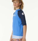 Rip Curl - Junior Shock UPF 50+ Short Sleeve UV t-shirt - Børn - Blue Gum