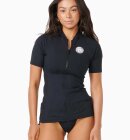 Rip Curl - Women's Premium 1/4 Zip UPF 50+ S/S UV trøje - Dame - Black