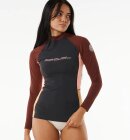 Rip Curl - Women's Block Party UPF 50+ Long Sleeve UV trøje - Dame - Plum