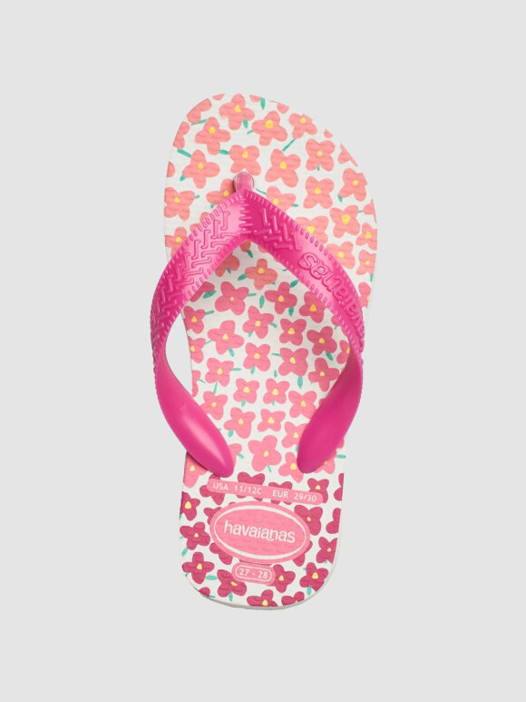 Havaianas - Kids Top Flores Klipklapper - Børn - White/Pink Flux