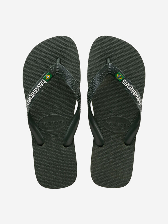 Havaianas - Brasil Logo Klipklapper - Voksne - Olive Green