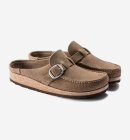 Birkenstock - Buckley Lukket Ruskindssandaler (smal model) - Dame - Grey Taupe