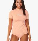 Rip Curl - Women's Classic Surf Short Sleeve UPF 50+ UV t-shirt - Dame - Bright Peach