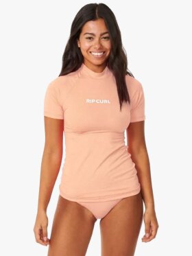 Rip Curl - Women's Classic Surf Short Sleeve UPF 50+ UV t-shirt - Dame - Bright Peach