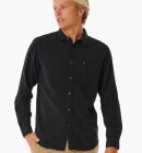 Rip Curl - Men's Washed Long Sleeve Skjorte - Herre - Washed Black