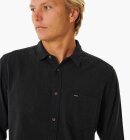 Rip Curl - Men's Washed Long Sleeve Skjorte - Herre - Washed Black