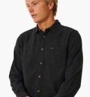 Rip Curl - Men's Washed Long Sleeve Skjorte - Herre - Washed Black