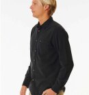 Rip Curl - Men's Washed Long Sleeve Skjorte - Herre - Washed Black