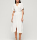 Superdry - Women's Embroidered Tiered Midi Dress - Dame - Off White