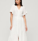 Superdry - Women's Embroidered Tiered Midi Dress - Dame - Off White