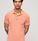 Superdry - Men's Vintage Destroy Polo Shirt - Herre - Sunburst Coral