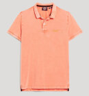 Superdry - Men's Vintage Destroy Polo Shirt - Herre - Sunburst Coral