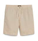 Superdry - Men's Drawstring Linen Shorts - Herre - Stone Grey